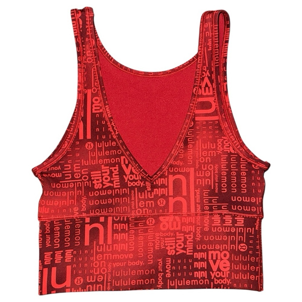 Lululemon Power Pivot Everlux Tank Ombre Red Multi Size 4 Reversible - Picture 4 of 9